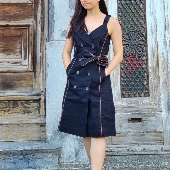 Anthropologie x Maeve double breasted trench dress - sz 4p - Picture 5 of 5